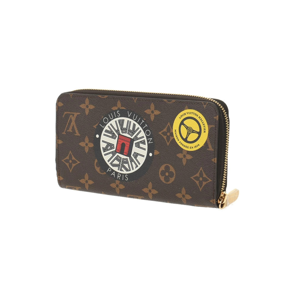 Louis Vuitton Long Canvas Tour Zippy Monogram World Brown Wallet Brown